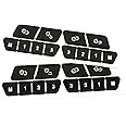 AtticZone Interior Button Repair Sticker Kit Decals Steering Wheel, AC Control, Window Switch , Radio Number, Door Lock, Seat Memory Switch Button Stickers Compatible with Benz 2007-2014, 2 Set (Door