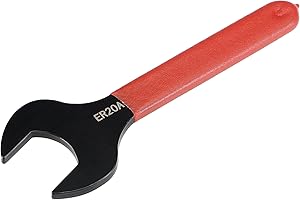 uxcell Collet Chuck Wrench Spanner for ER20A Lathe Clamping Nut with Red Non-Slip Handle