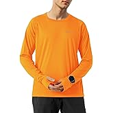 SG Edge Men’s UPF 50+ Rash Guard Shirt Long Sleeve Watch Window Thumbholes Zip Pocket Quick-Dry for Outdoor Activities