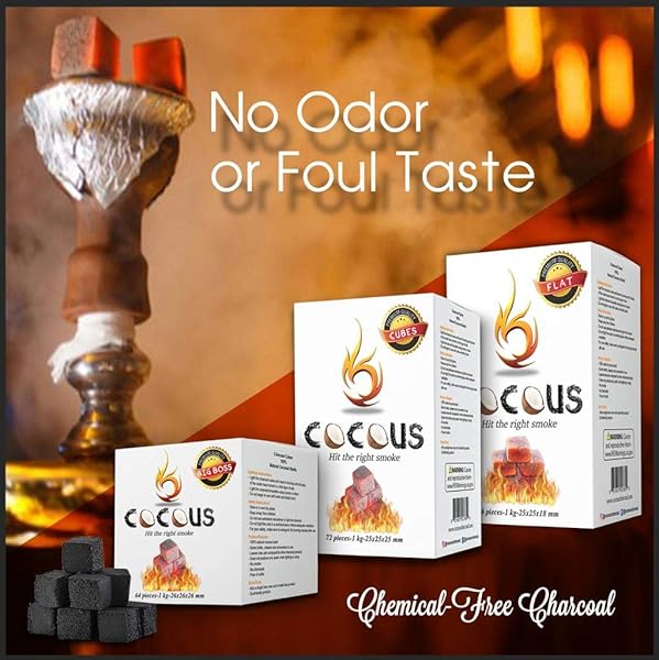 COCOUS NATURAL COCONUT CHARCOAL INCENSE HOOKAH SHISHA NARGUILE COAL COCONUT SHELL BRIQUETTE COALS 1KG-72 PIECES 25MM CUBES