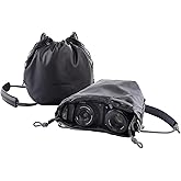 PGYTECH OneGo Drawstring Small Camera Bag, Leather Soft Camera Pouch compatible with Mirrorless Cameras/Nikon/Canon/Sony/Fuji Camera Case