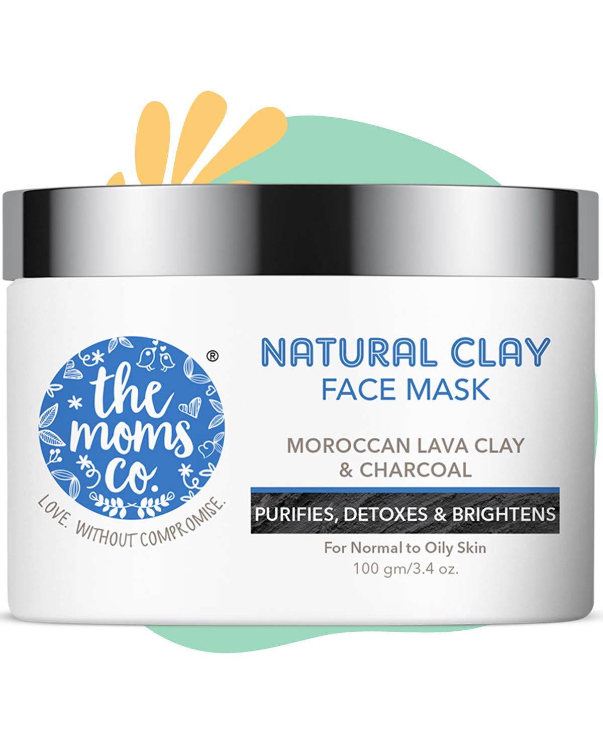 moms co natural clay face wash