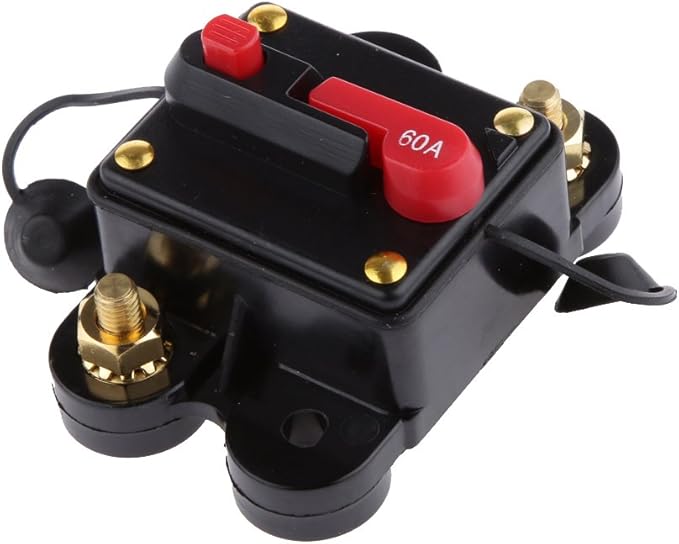 12V24V Inline Auto Waterproof Circuit Breaker 60 AMP Manual Reset