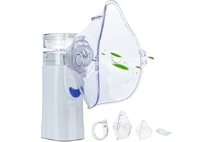 VCBB Portable Nebulizer - Nebulizer Machine for Adults and Kids Travel and Household Use, Handheld Mesh Nebulizer Nessi Spacer OTC Portable