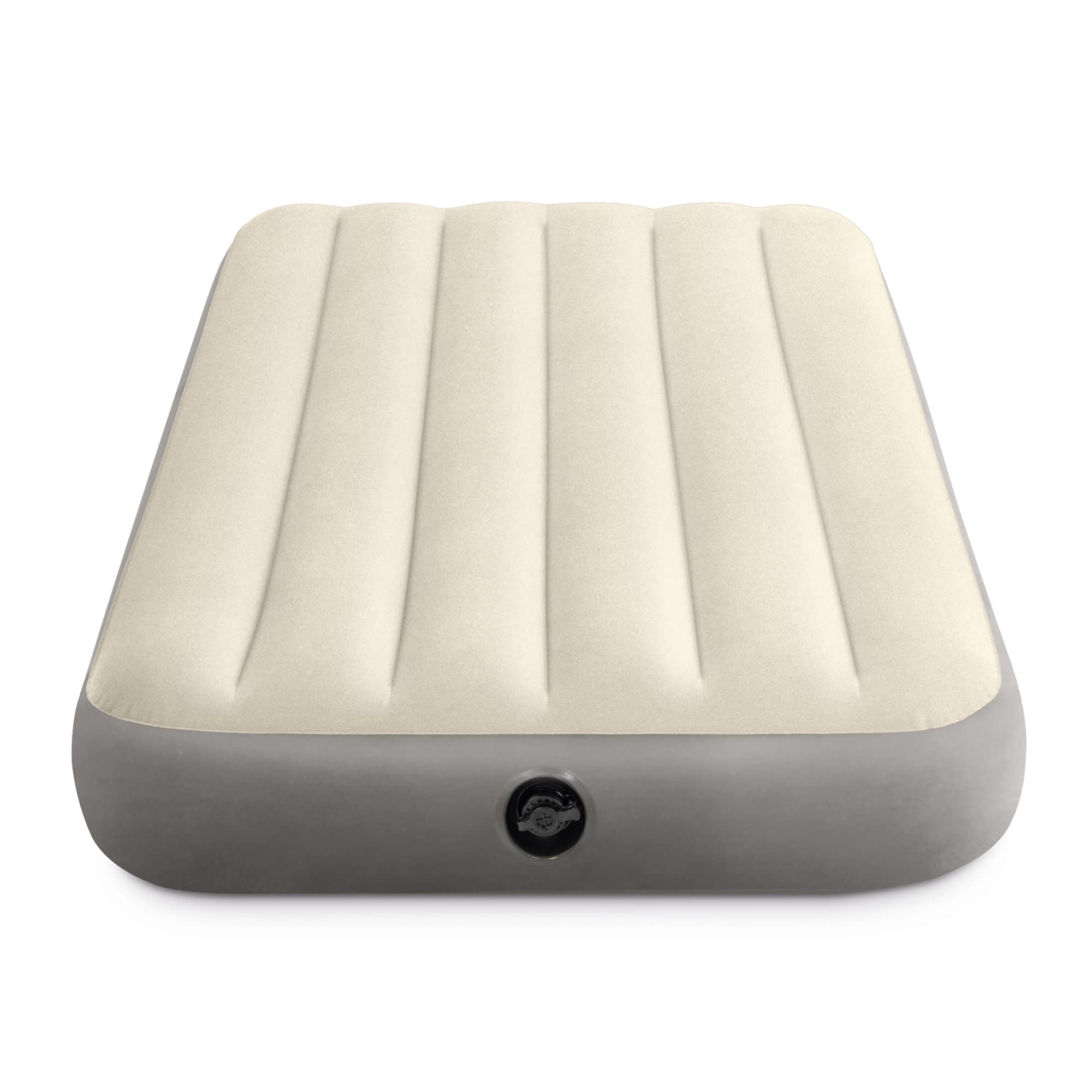 Intex 64101E Dura-Beam Standard Single-High Air Mattress: Fiber-Tech – Twin Size – 10in Bed Height – 300lb Weight Capacity – Pump Sold Separately