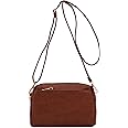 FashionPuzzle Triple Zip Small Crossbody Bag