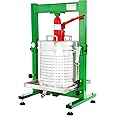 5.28 Gallon / 20L Mosakar Fruit Press - Hydraulic Jack. 2 Ton Pressure. Parts contact with Juice are AISI 304 Stainless Steel. Hydraulic Apple Grape Wine Cider Juice Press (Green)