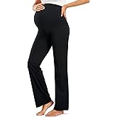 JOYSPELS Smooth Feeling Wide-Leg Maternity Leggings Over The Belly Soft Pregnancy Yoga Lounge Pants for Women