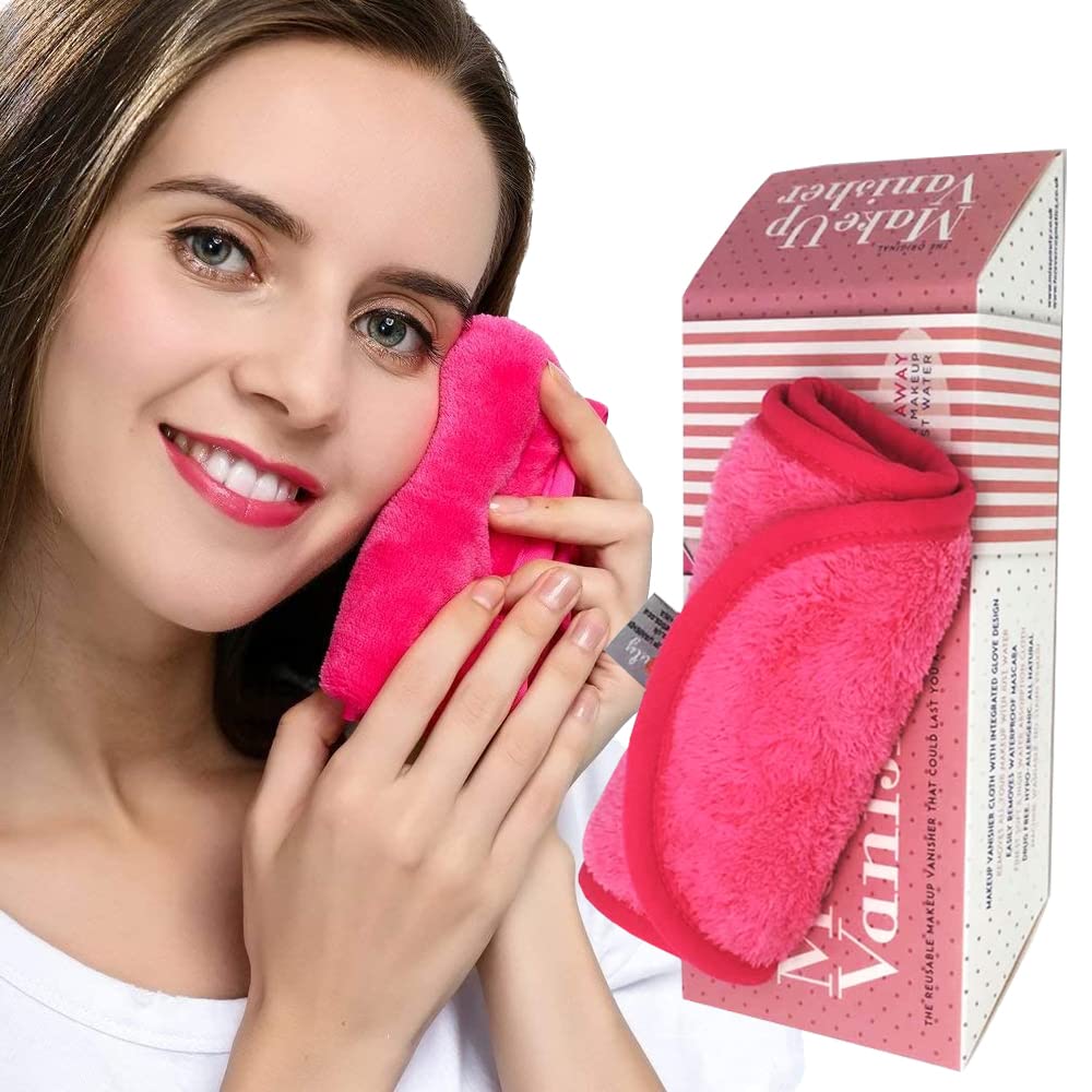 Makeup Remover Cloth MISS POUTY Chemical Free Make Up Vanisher - Erase Face Make Up With Just Water (Pink)