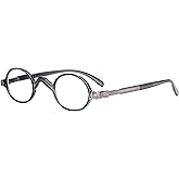Eyekepper Oval Round Reading Glasses Women Men Small Vintage Reader Eyeglasses Mini with Spring Hinges