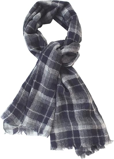 Amazon カメルッチ アルキビオ ストール マフラー ブランド メンズ おしゃれ ウール チェック ネイビー ストール マフラー 通販