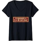 Women's Woolworth Old Store Gone V-Neck T-Shirt