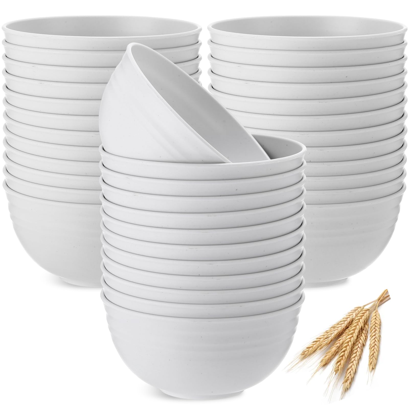 Photo 1 of *MISSING PARTS UNKNOWN*
Eccliy 24 Pcs Wheat Straw Bowl Sets, Unbreakable Cereal Bowl 24 oz, Microwave and Dishwasher Safe Bowls for Cereal, Salad, Snack and Soup, Winter Style(Classic White)