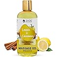 Sage Apothecary Lemon Cinnamon Massage Oil for Relaxed & Replenished Skin | No Parabens & Sulphates | Cruelty Free & Vegan Pure Natural Ingredients 300 ml