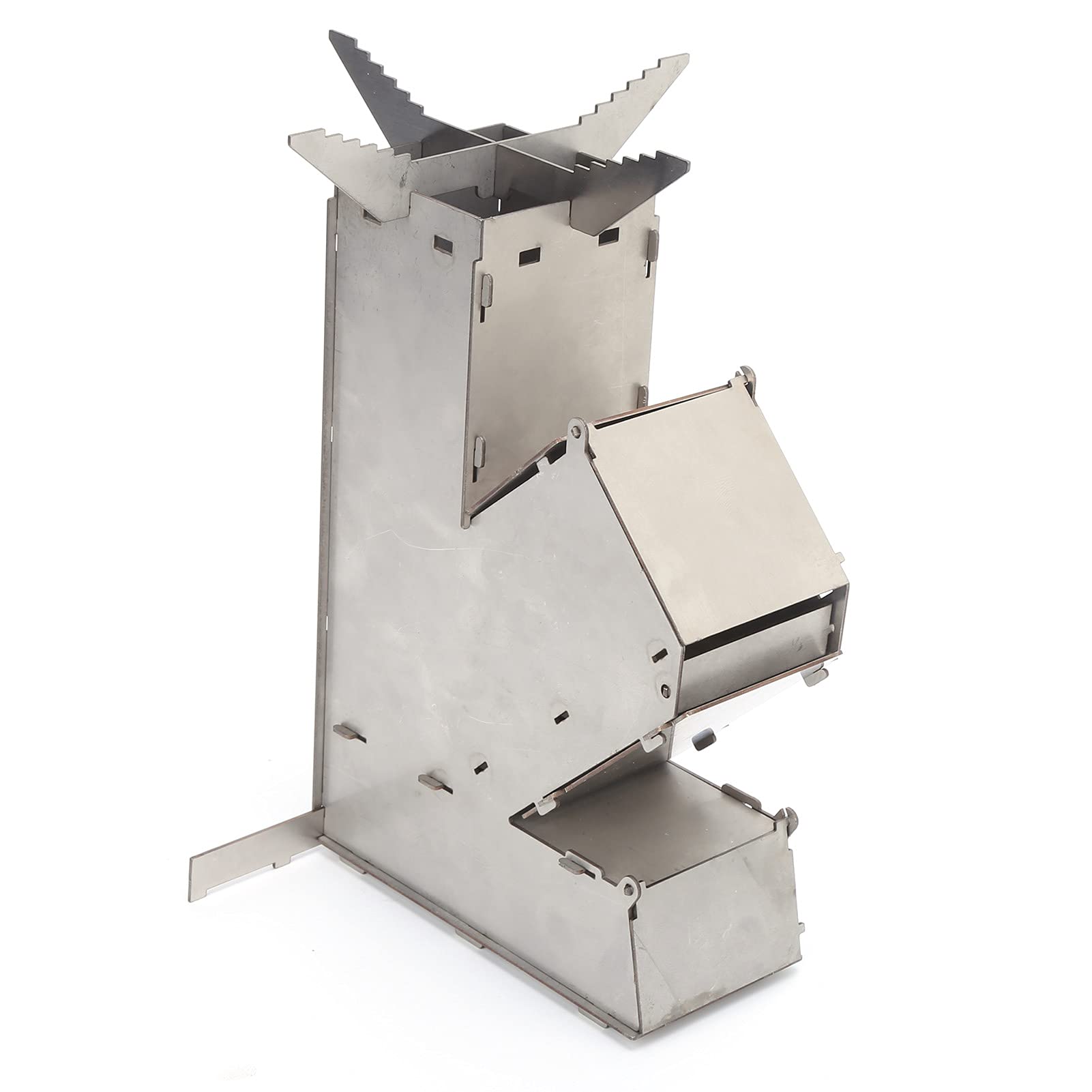 CHICIRIS Portable Wood Stove - Lightweight, Durable, Stainless Steel, Detachable Backpacking Stove for Outdoor Catering