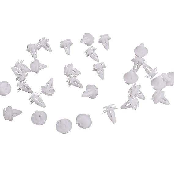 thumbnail image 2 of 20x White Side Strip Clips & Mounts For Mercedes Door Entry Strips – MB 38, OEM 19887681 2 of 6