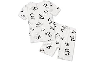 babee Reshinee Bamboo Viscose Toddler Girls Kids Pajama Sets Short Summer Cool Snug fit Sleepwear Pjs 2pcs Set