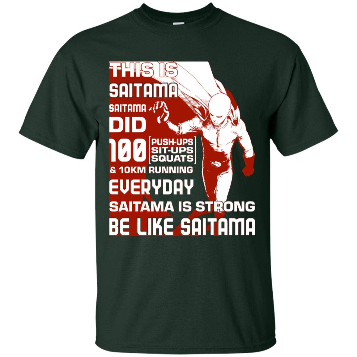This Is Sitama Sitama Did 100 Push Ups Sit Ups Squats And 10km Running Everyday T Shirt
