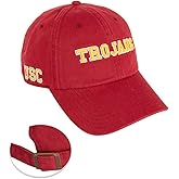 Desert Cactus USC Baseball Hat University of Southern California Trojans Brimmed Embroidered Hats Cap Adjustable Cloth Strap Adult (Style D1) Red