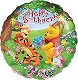 Anagram International Pooh and Friends Happy Birthday Foil Balloon Pack, Multicolor