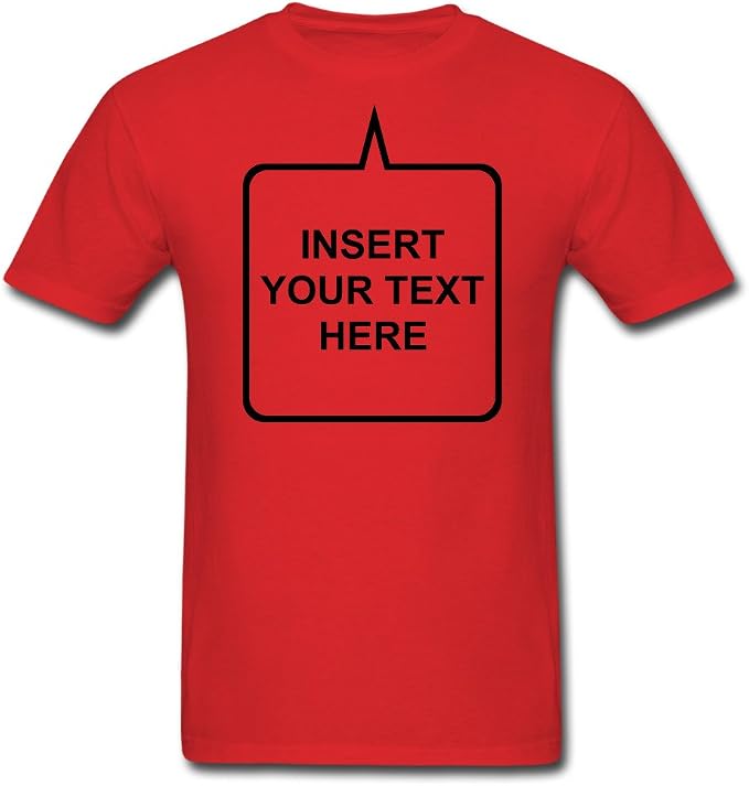 Amazon UnisexFit Men s Custom Add Your Own Text Fonts Red XXL