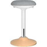 ERGO COLLECT Adult Wobble Stool,Standing Desk Chair for Office,Lightwood | 19.7"-27.5" Height Adjustable Anti-Fatigue Wobble Chair, Upgraded Non-Slip Flat Base&amp;15&deg; All-Round Swinging, Widened Cushion