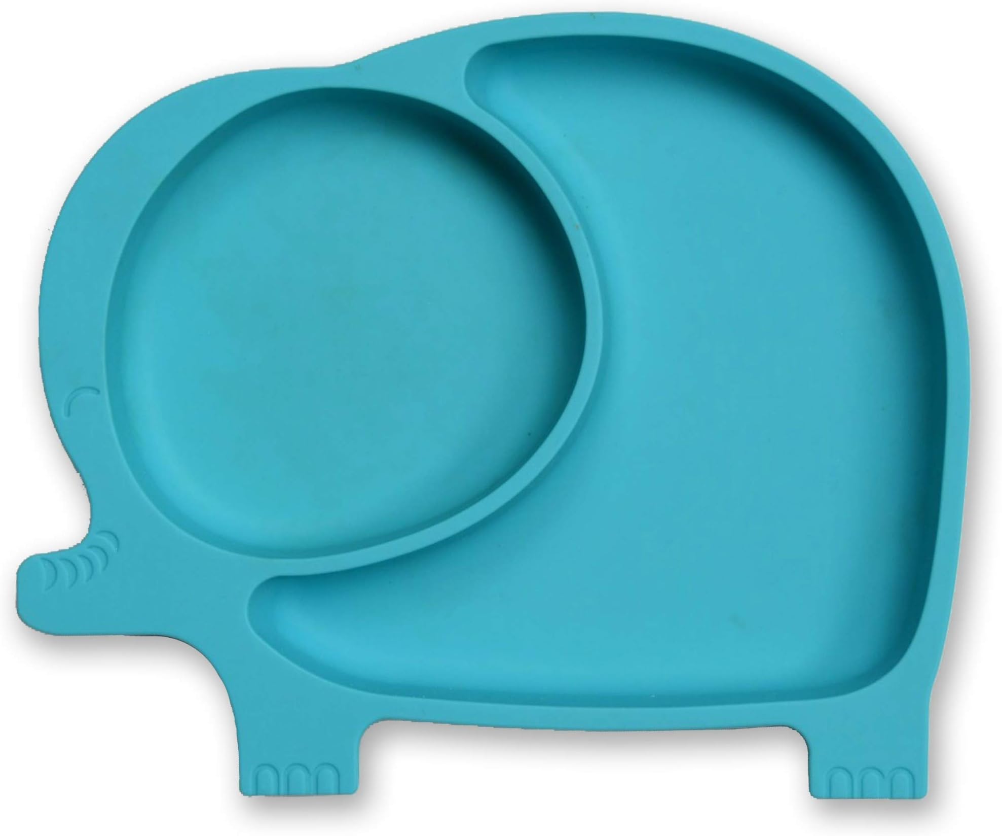 Silicone Suction Plate | Divided Plate for Babies, Toddlers, Kids | Plate Stays Put with Strong Suction Base | 100% Silicone, BPA, Phthalate, PVC, BPS & Latex Free | Microwave, Dishwasher, Oven Safe
