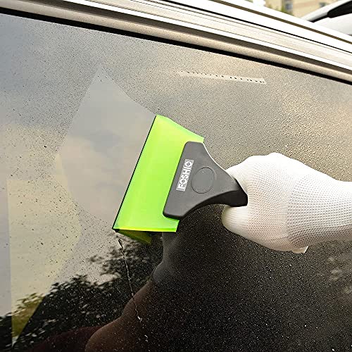 FOSHIO Small Squeegee with 5 Inch Green Rubber Blade Mini Wiper Window