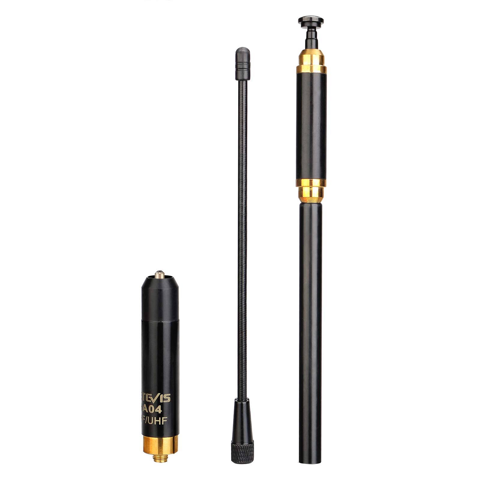 Retevis Telescopic Replacement Antenna, SMA-Female Dual Band Retractable Telescopic Antenna (1 Pcs)
