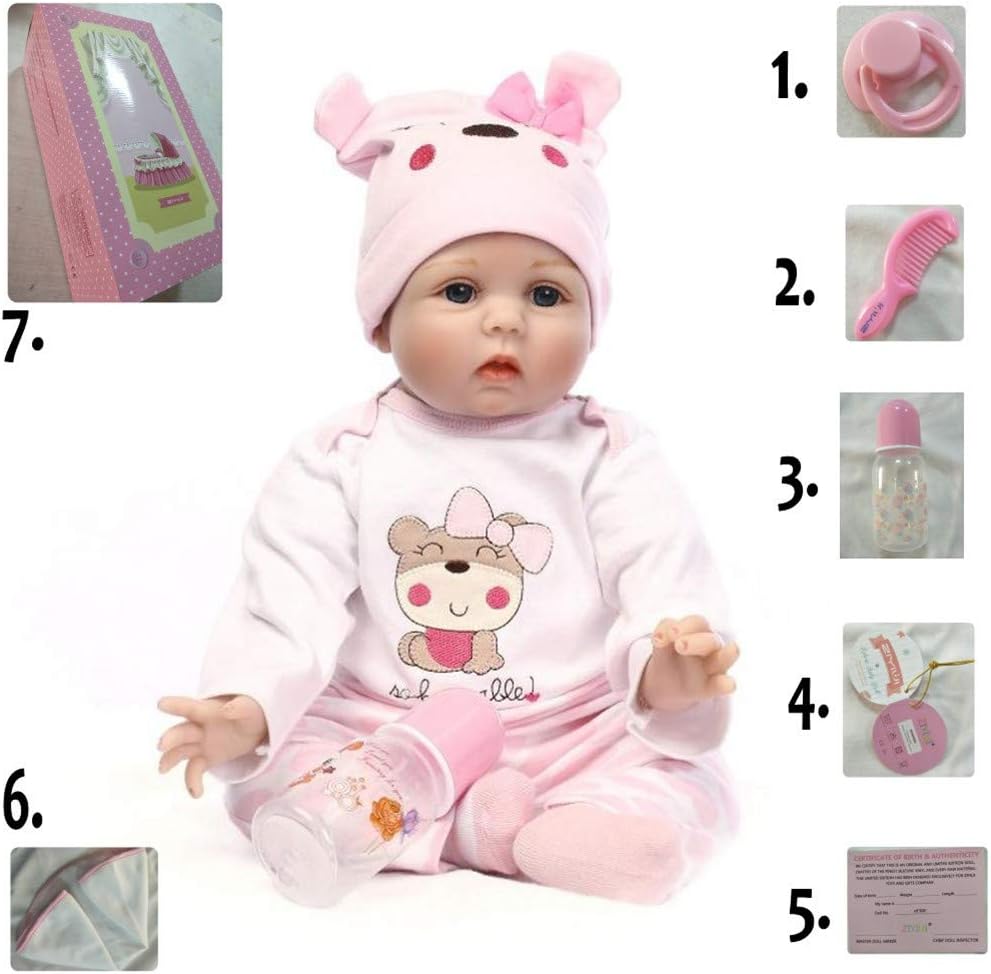Prezzo ZIYIUI Realtà neonatale Vinile in Silicone Morbido 55 cm 22 Pollici Bambolina Reborn Doll Simulazione Bello Ragazza Regalo di Natale Giocattolo Magnetico Offerte