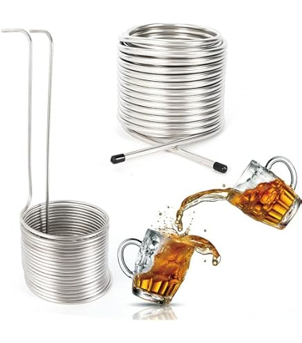 GEPPHILL 1/2" X 50ft 304 Stainless Steel Tubing Coil - Wort Chiller For Beer Brewing, Ice Bath, DIY Projects