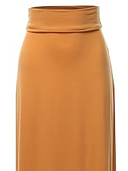 Basic Foldable High Waist Floor Length Maxi Skirts