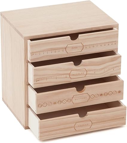 Amazon Com Milward Pine Wooden Storage Box With Four Drawers