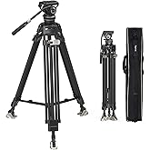 SmallRig AD-100 FreeBlazer Heavy-Duty Carbon Fiber Tripod System, 78" Video Tripod with One-Step Locking System, 360° Fluid Head and Dual-Mode Quick-Release Plate, Max Load 22 lbs for Camera -3989
