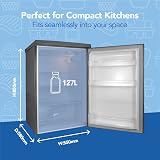 Igenix IG255X Freestanding Under Counter Larder Fridge 127 L Inox 55 cm view 3