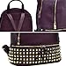 Dasein Fashion Designer Buffalo Leather Backpack with Bottom Zipper Compartment