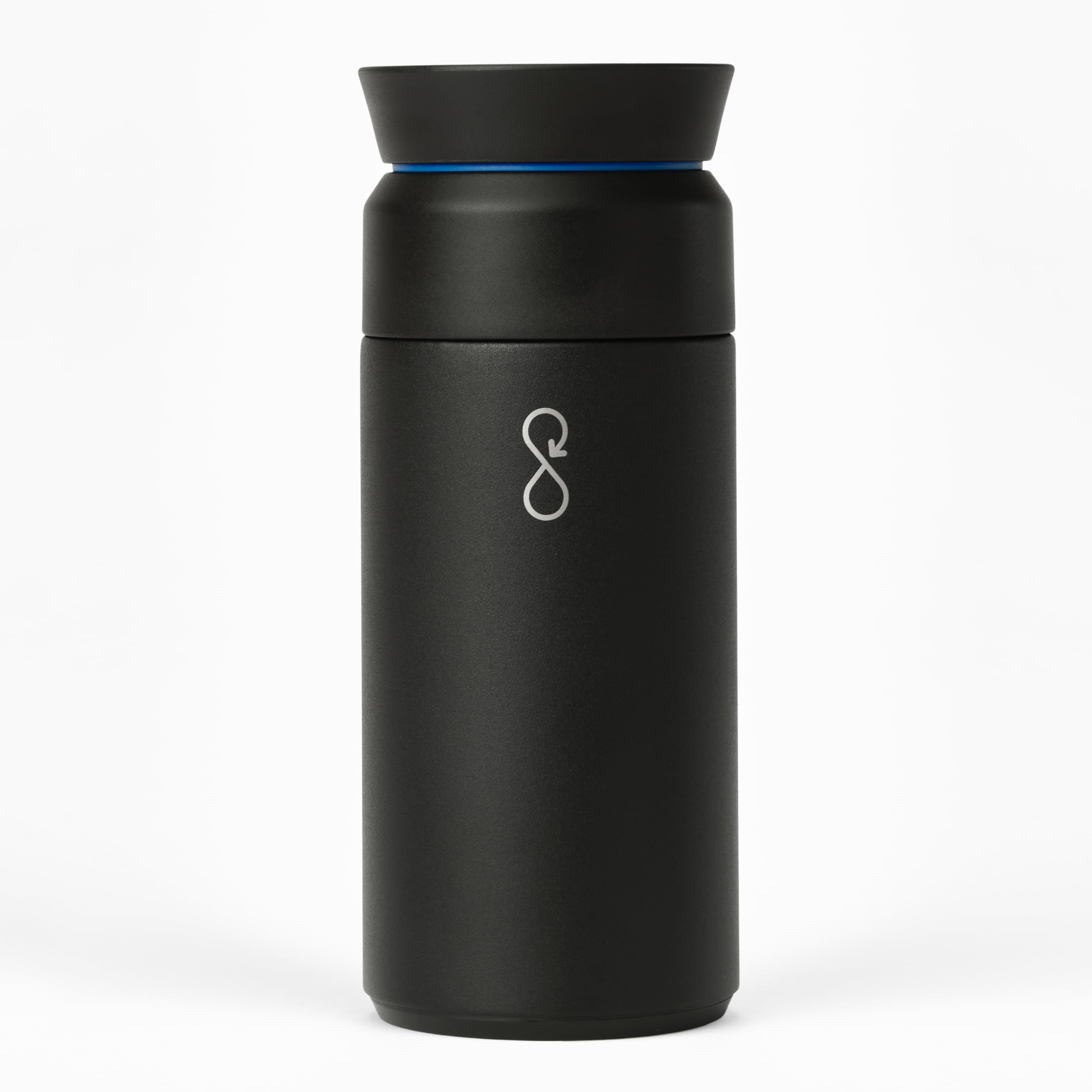 Ocean Bottle Brew Flask 350ml | Insulated Travel Flask for Hot & Cold Drinks | Recycled Stainless Steel | Sustainable, Eco Friendly Gift (Obsidian Black)