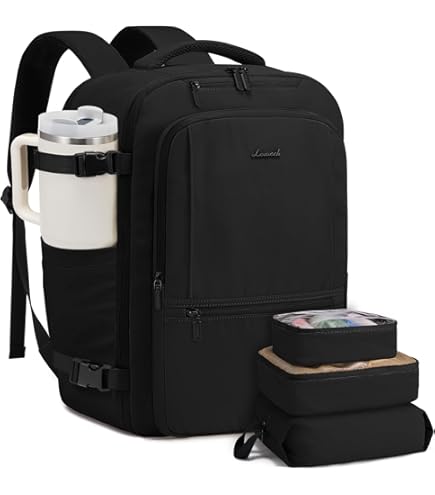 amazon.com 27487408&sr 8-92&keywords travel backpack 50 liter black LOVEVOOK for Women & Men, 50L Carry on Backpack Airline Approved, Large TSA Personal Item Travel Bag fits 17.3