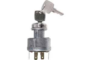Solarhome AT195301 Ignition Switch with 2 keys Compatible with John Deere 250 2350 2355 2440 2520 2550 2555 210C 210K 210LE 210LJ 300D 310C 310D 540E 544E 544G 550B 608 610C