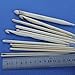 Tinksky 12pcs Afghan Tunisian Bleached Bamboo Carpet Crochet Hooks Needles