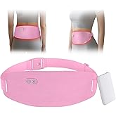 Portable Heating Pad for Cramps, Larger Heating Area Ultra Thin Cordless Electric Period Fast Heat Pad Back Pain Relief Menstrual Belt 3 Heat 5 Massage for Women Her Christmas Stocking Stuffers