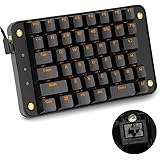 Koolertron Cherry MX Black Programmable Gaming Keypad, Mechanical Gaming Keyboard with 43 Programmable Keys, Single-Handed Keypad Macro Setting, Golden Backlit Can be Turned OFF (Cherry MX Black)
