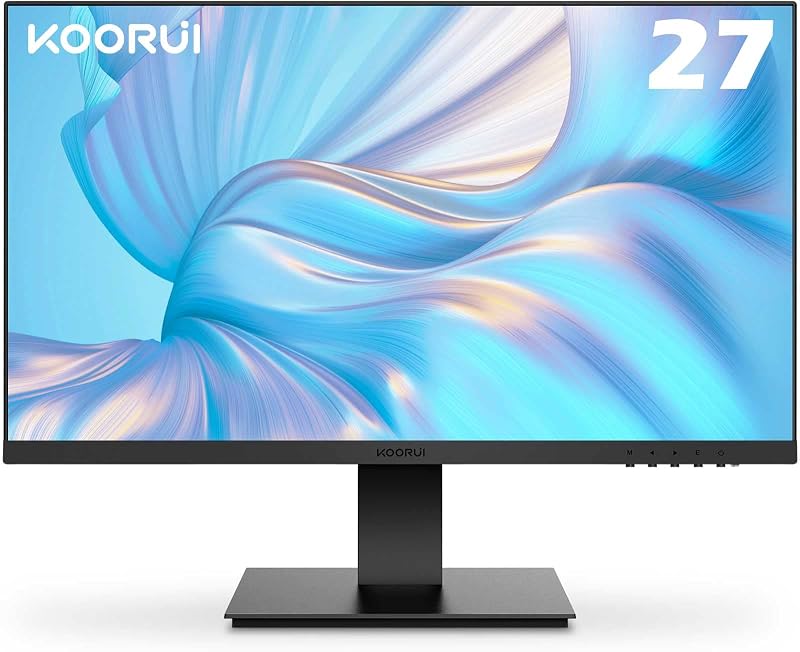 KOORUI 27 Inch FHD 1080P Monitor 75Hz HDMI VGA 5ms Eye Care Slim Display 27N1A