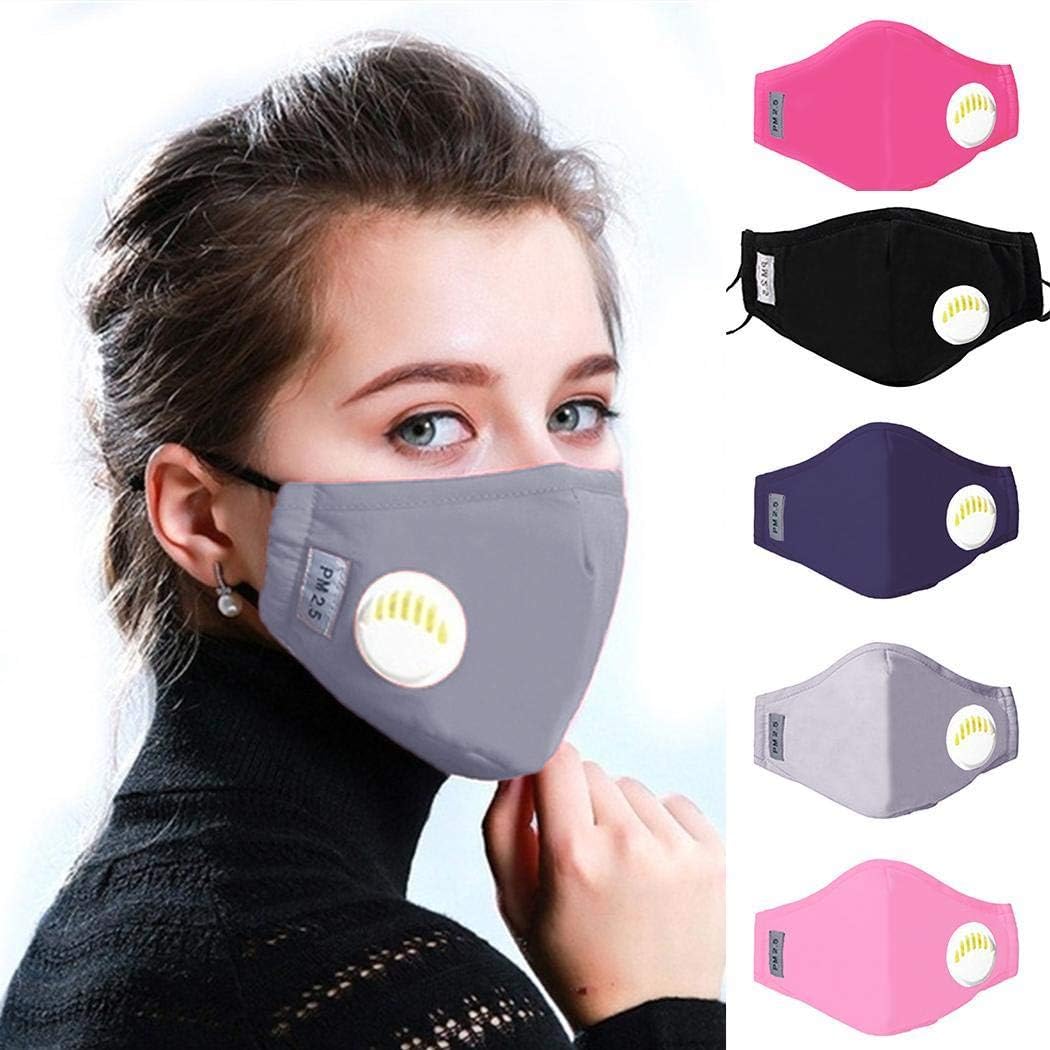 kaimu Dust Mask PM2.5 Activated Carbon Filter Adult Children Masks with Valve Adult Helmets Protective Mask Face Cover
