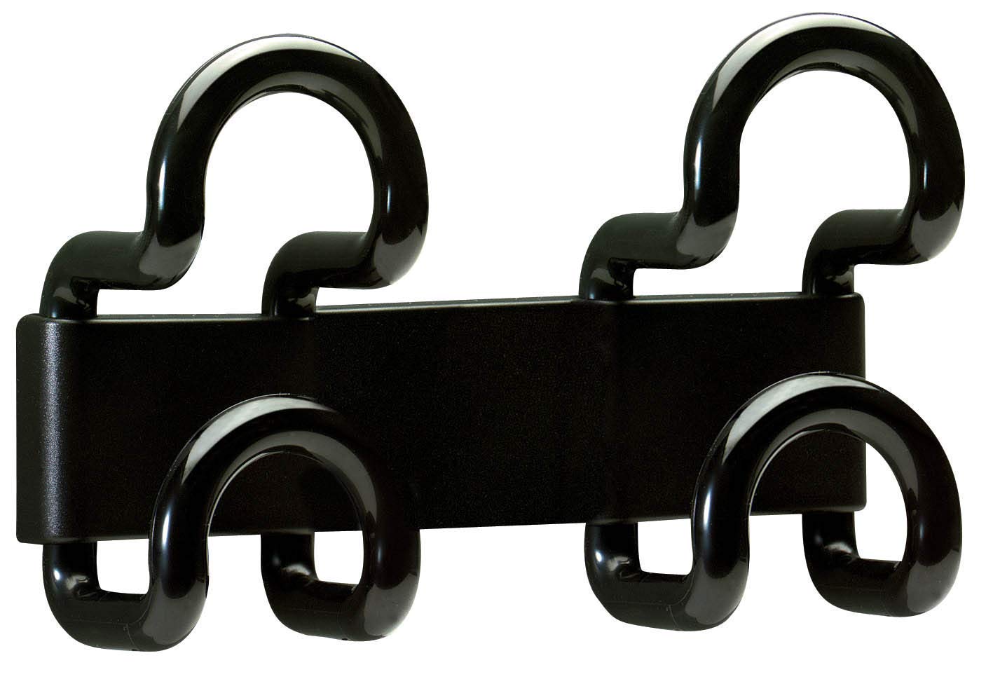 Unilux Accueil Coat Peg ABS Frame with Fixings Capacity 2 Black Ref 34206