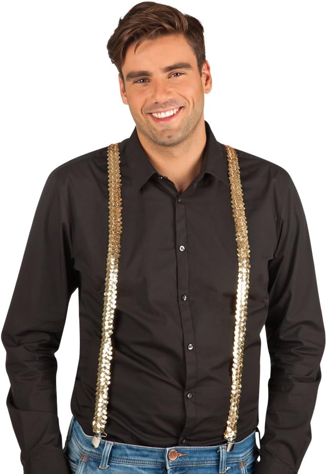 Boland 00593 Braces with sequins, gold, 34.01 x 13 x 2.01 cm - Image 3