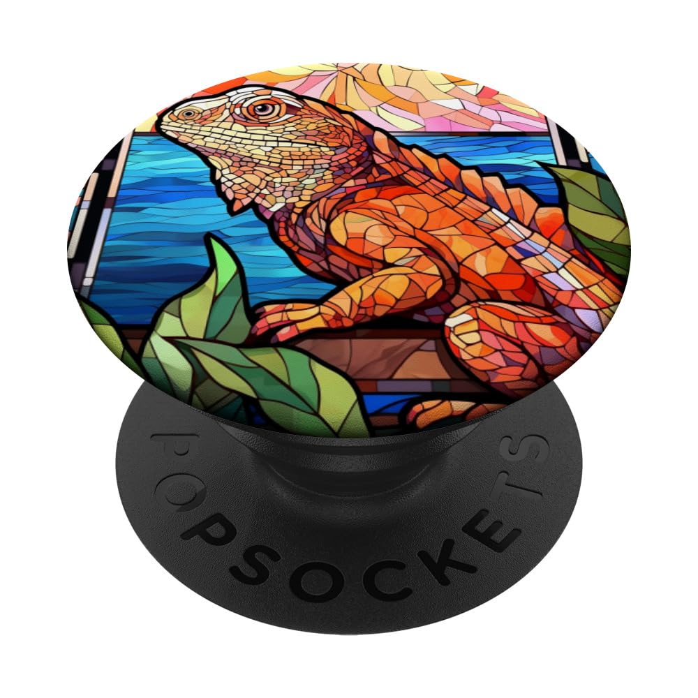 Basilisk Lizard Lover Mosaic Style PopSockets Swappable PopGrip