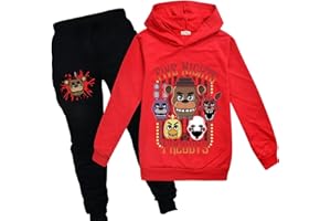 TECKI Youth Tracksuit Five Nights at Freddy's Hoodie and Jogging Pants Set 2 Piece Pullover Sweatshirt for 2T-16Years