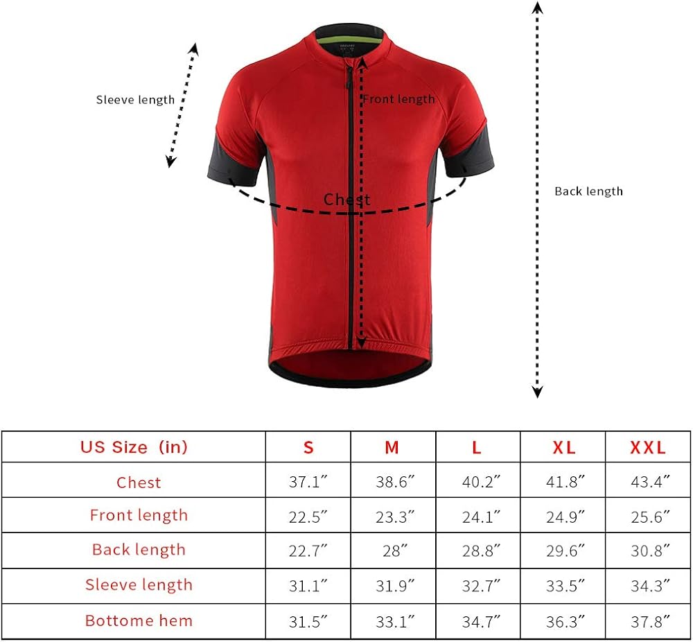 Dooy Cycling Bike Jersey Men Short/Long Sleeve Biking Shirts with 3+1 RearPockets, Breathable Quick Dry Bicycle Jerseys : Clothing