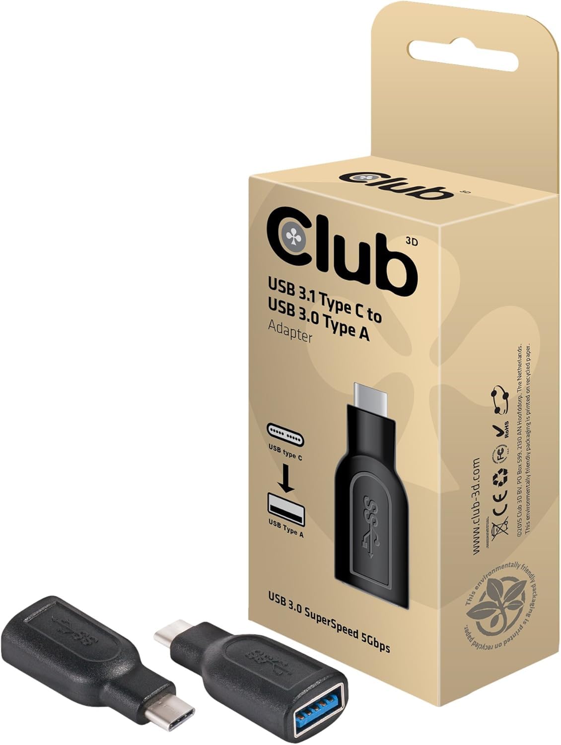 Club 3D Adapter USB 3.1 Type C black black
